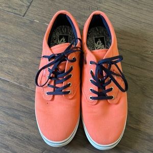 Coral Vans Sneakers with Navy Laces